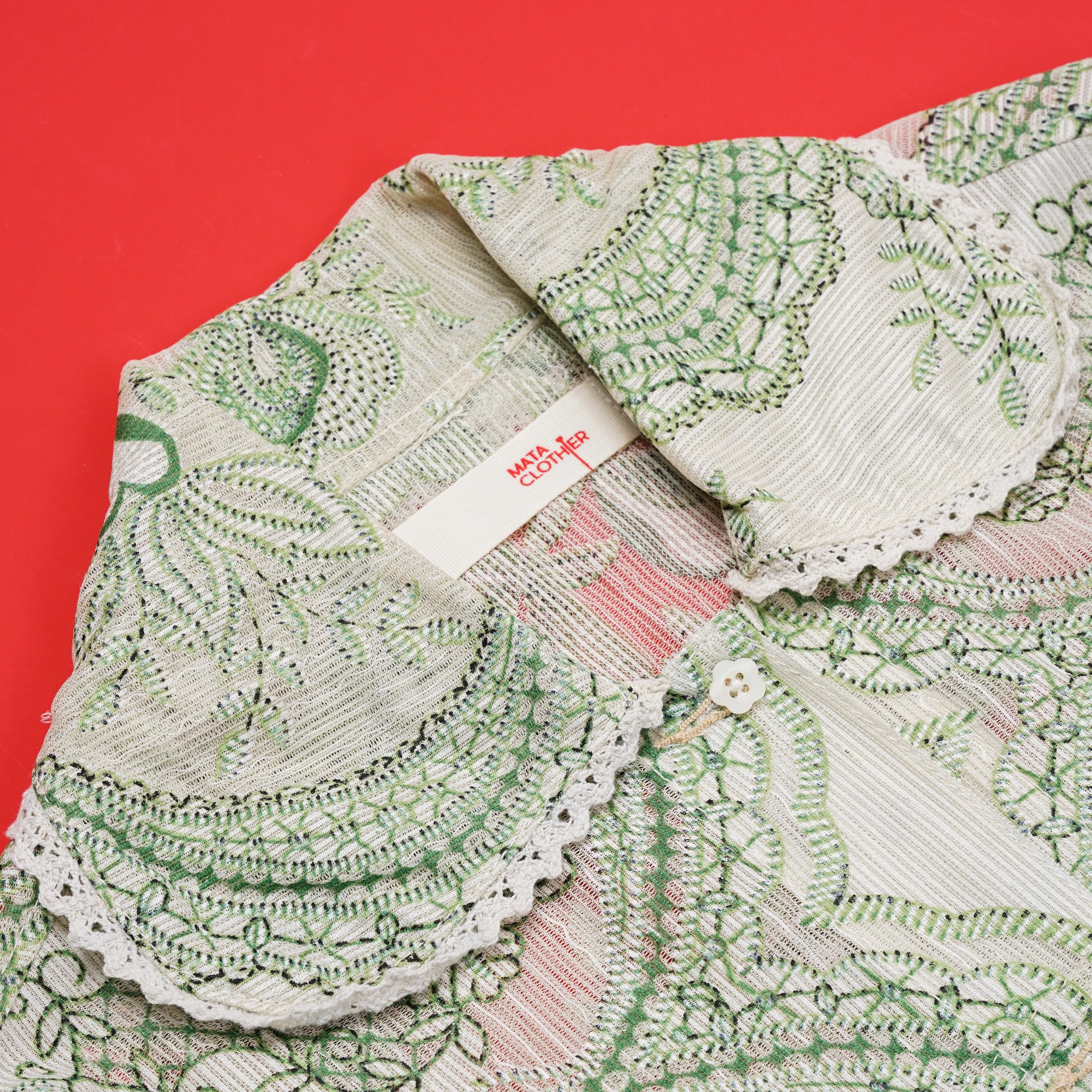 Emiria Jacket Suji Ijo - MATA CLOTHiER