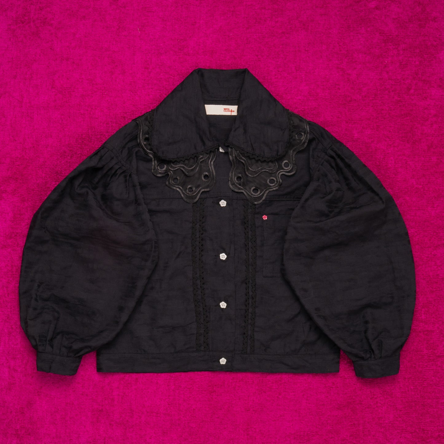 Emiria Jacket Black Purr - MATA CLOTHiER