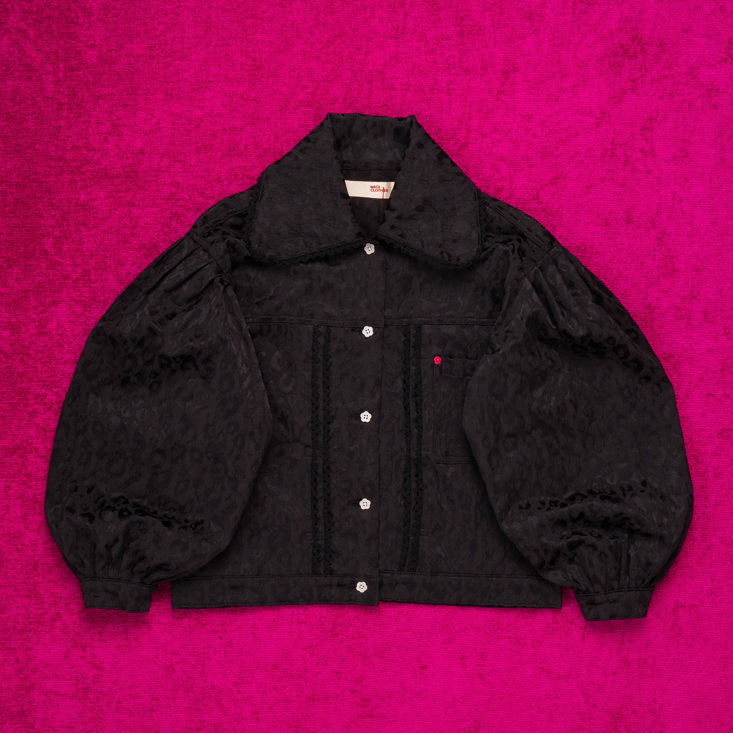 Emiria Jacket Leopard Noir - MATA CLOTHiER