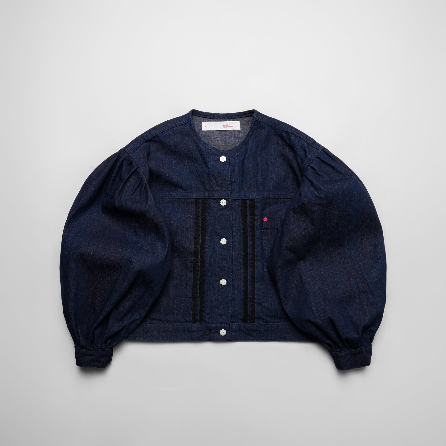 Emiria Jacket Colarless Denime ✺ MATA CLOTHiER