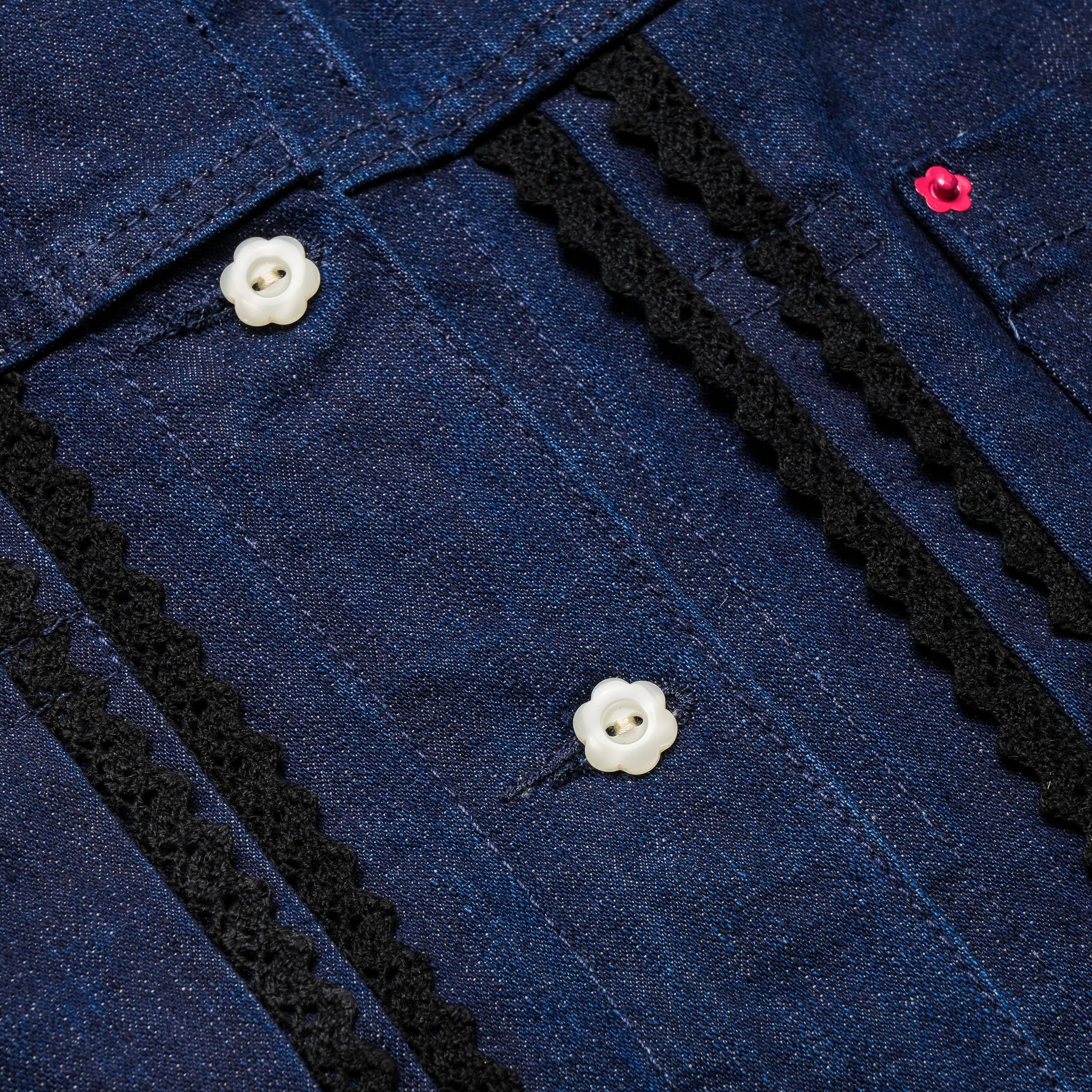 Emiria Jacket Colarless Denime ✺ MATA CLOTHiER