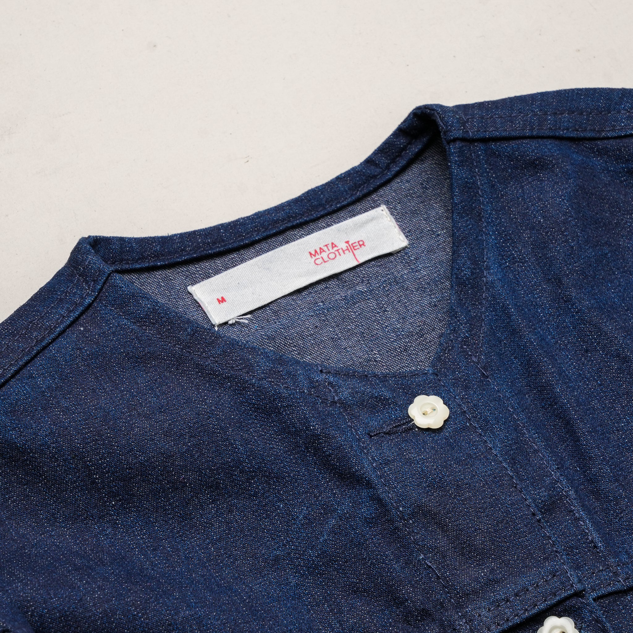 Emiria Jacket Colarless Denime ✺ MATA CLOTHiER