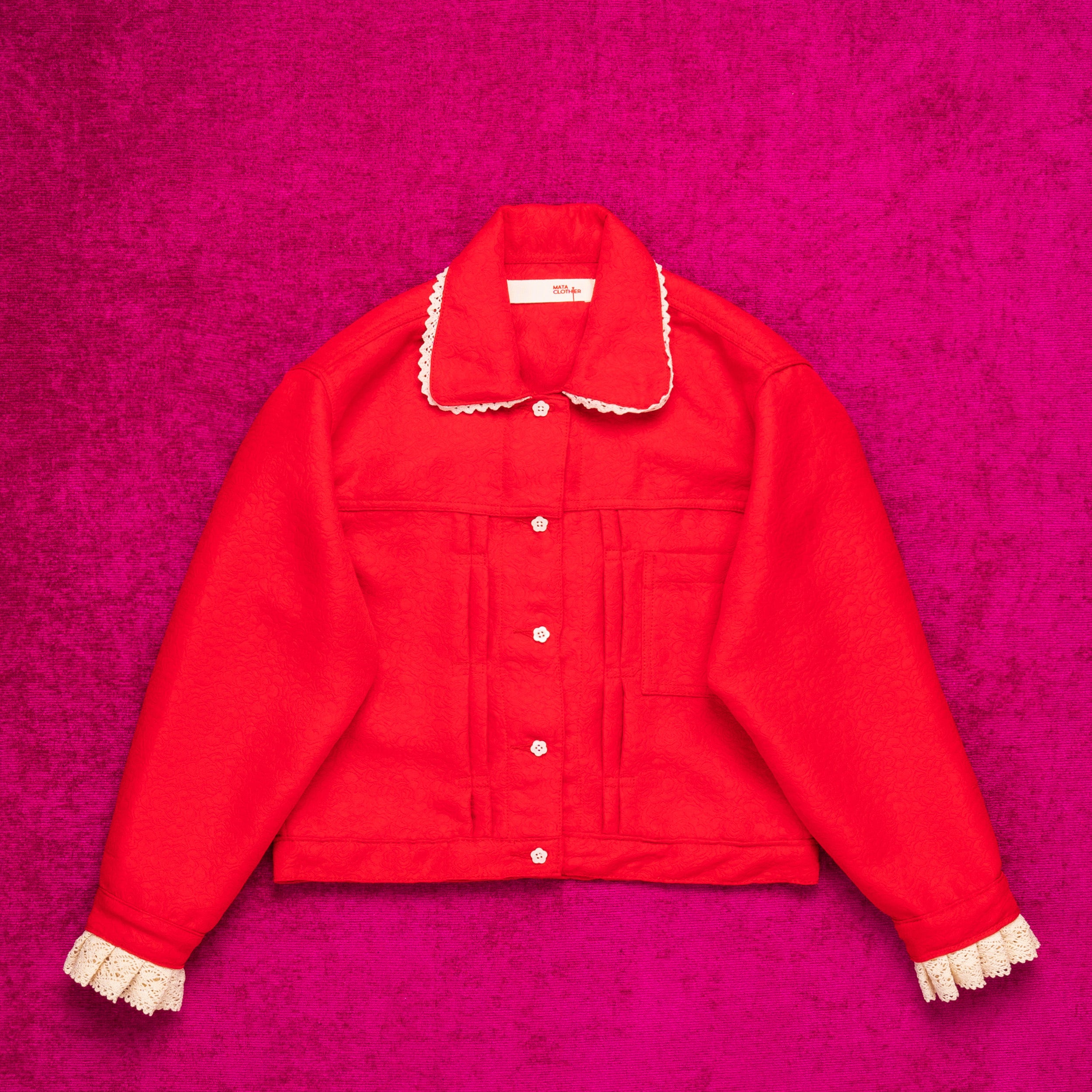 Pompe Jacket Cherry Red  - MATA CLOTHiER