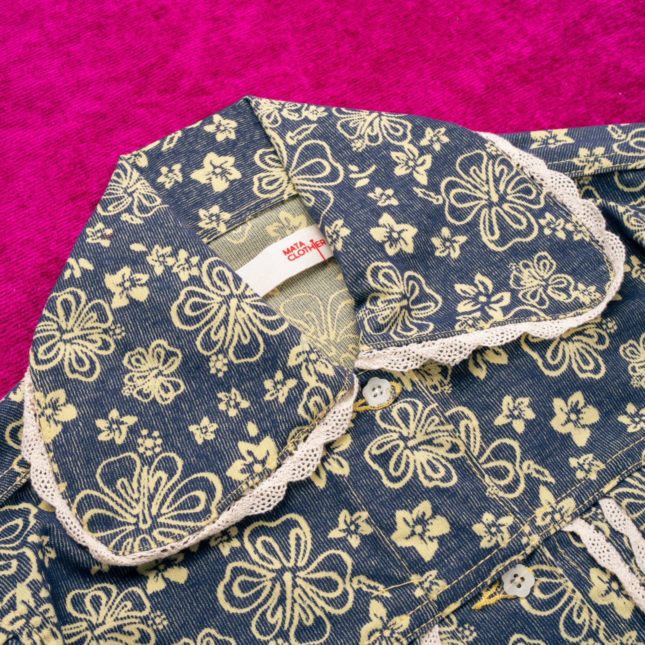 Emiria Jacket Hibiscus Cord - MATA CLOTHiER