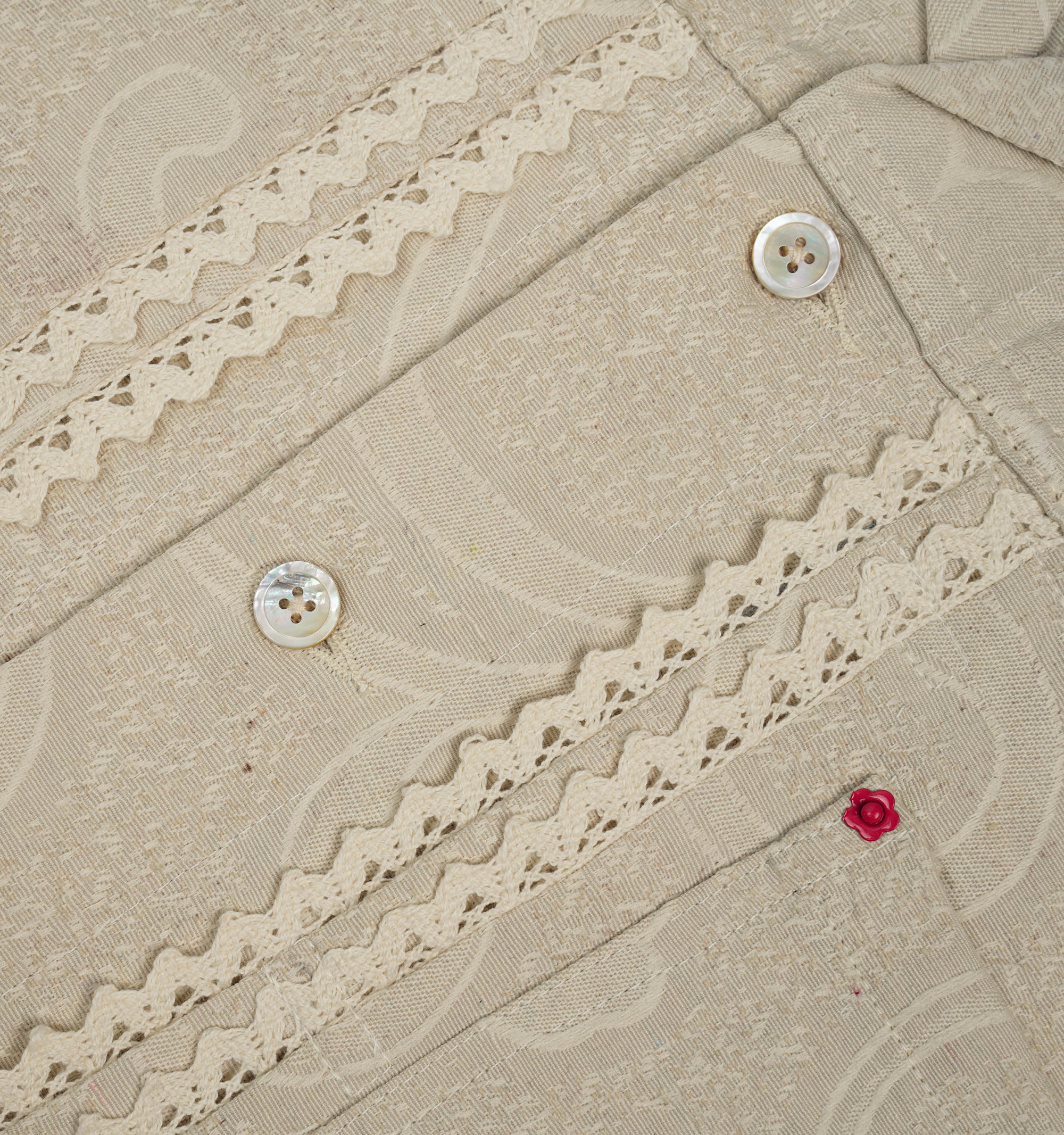 Emiria Jacket Floral Ivory - MATA CLOTHiER