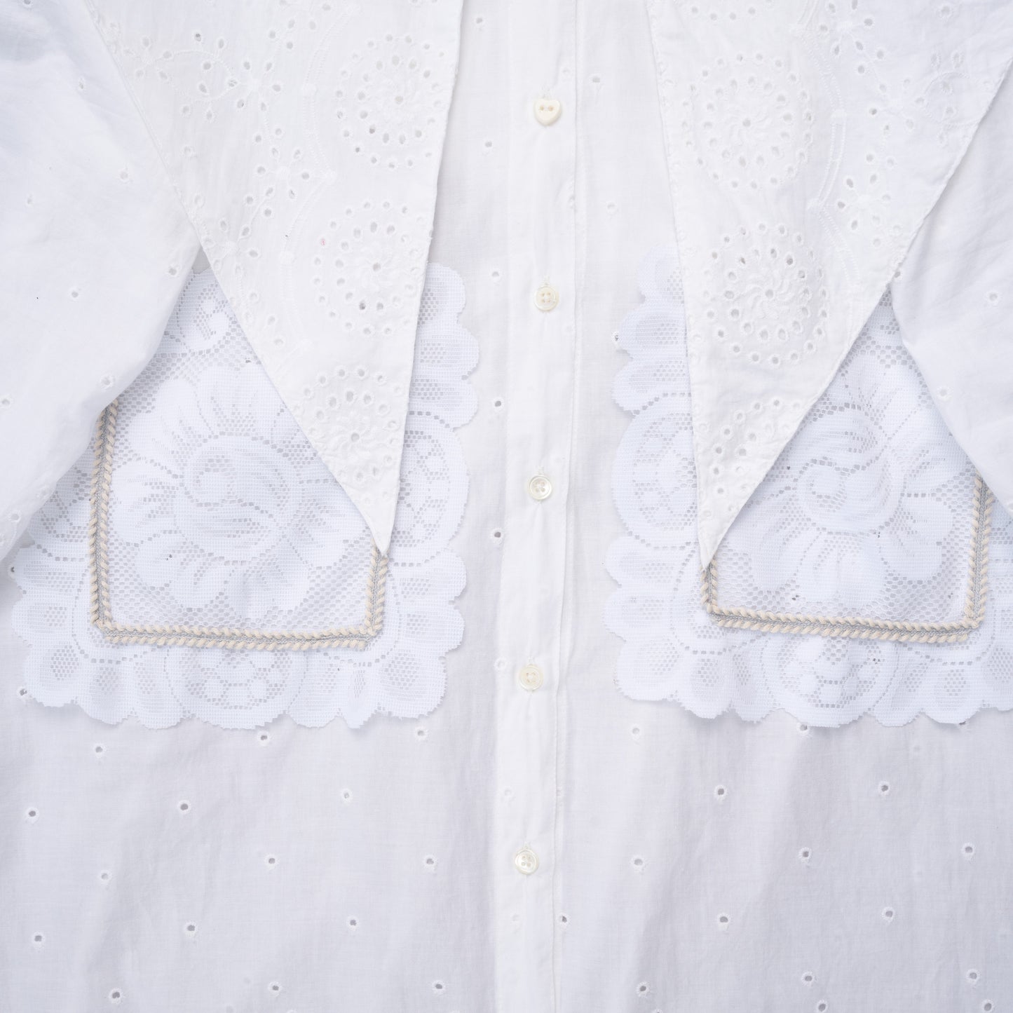 Sang Dewi Blouse White Eyelet - MATA CLOTHiER