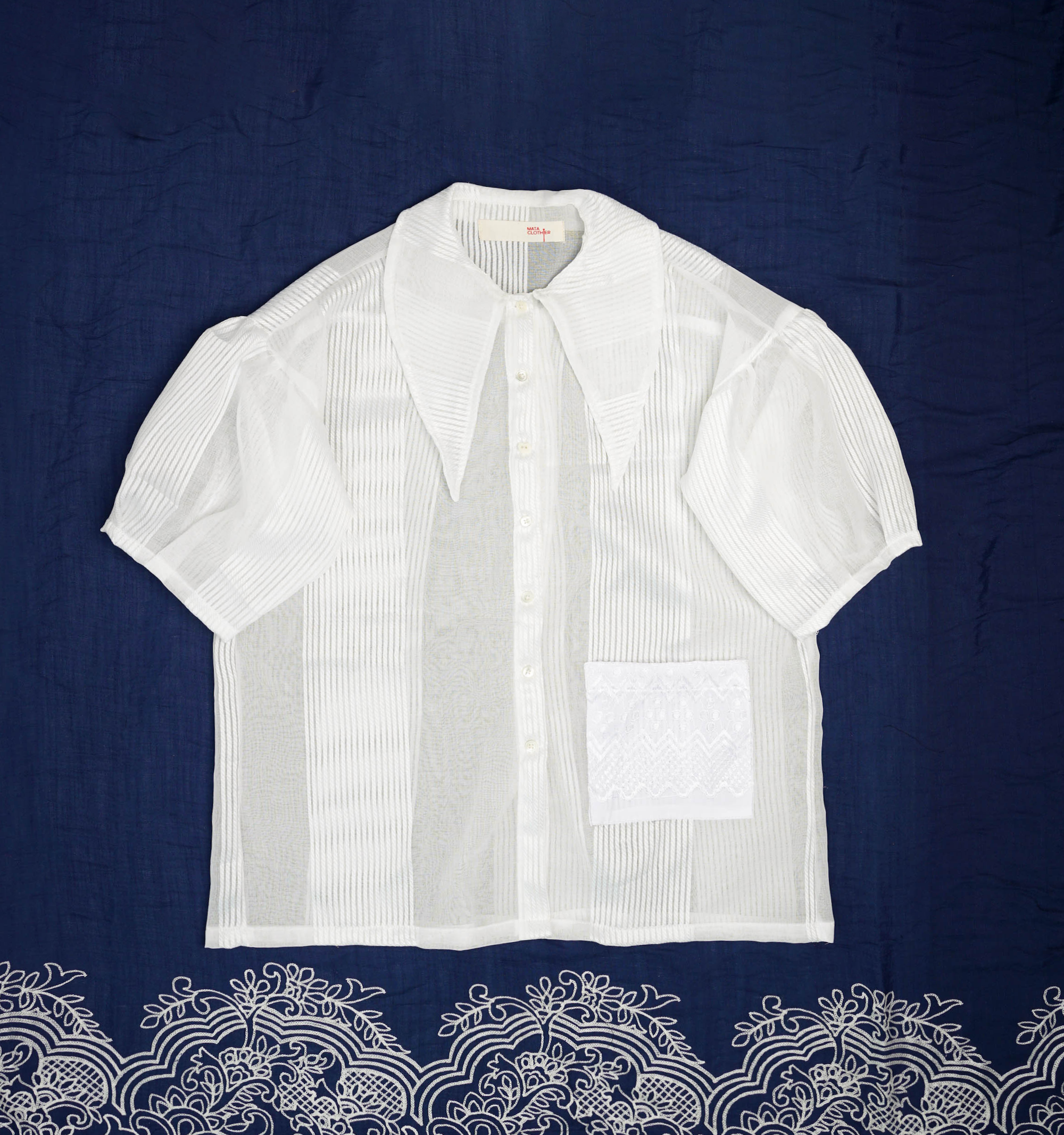 Middy Blouse Vitra White - MATA CLOTHiER