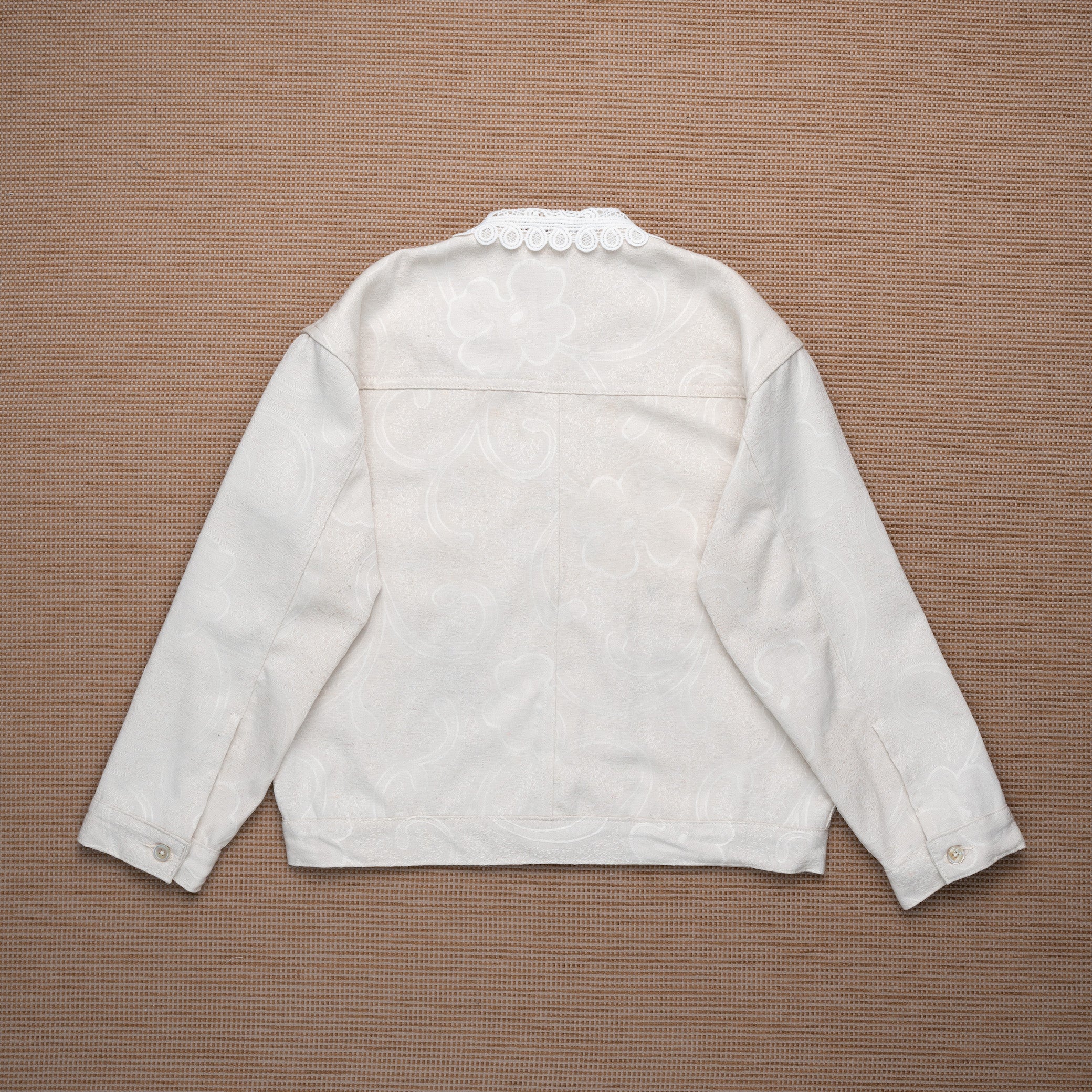 Pompe Jacket Floral Ivory - MATA CLOTHiER