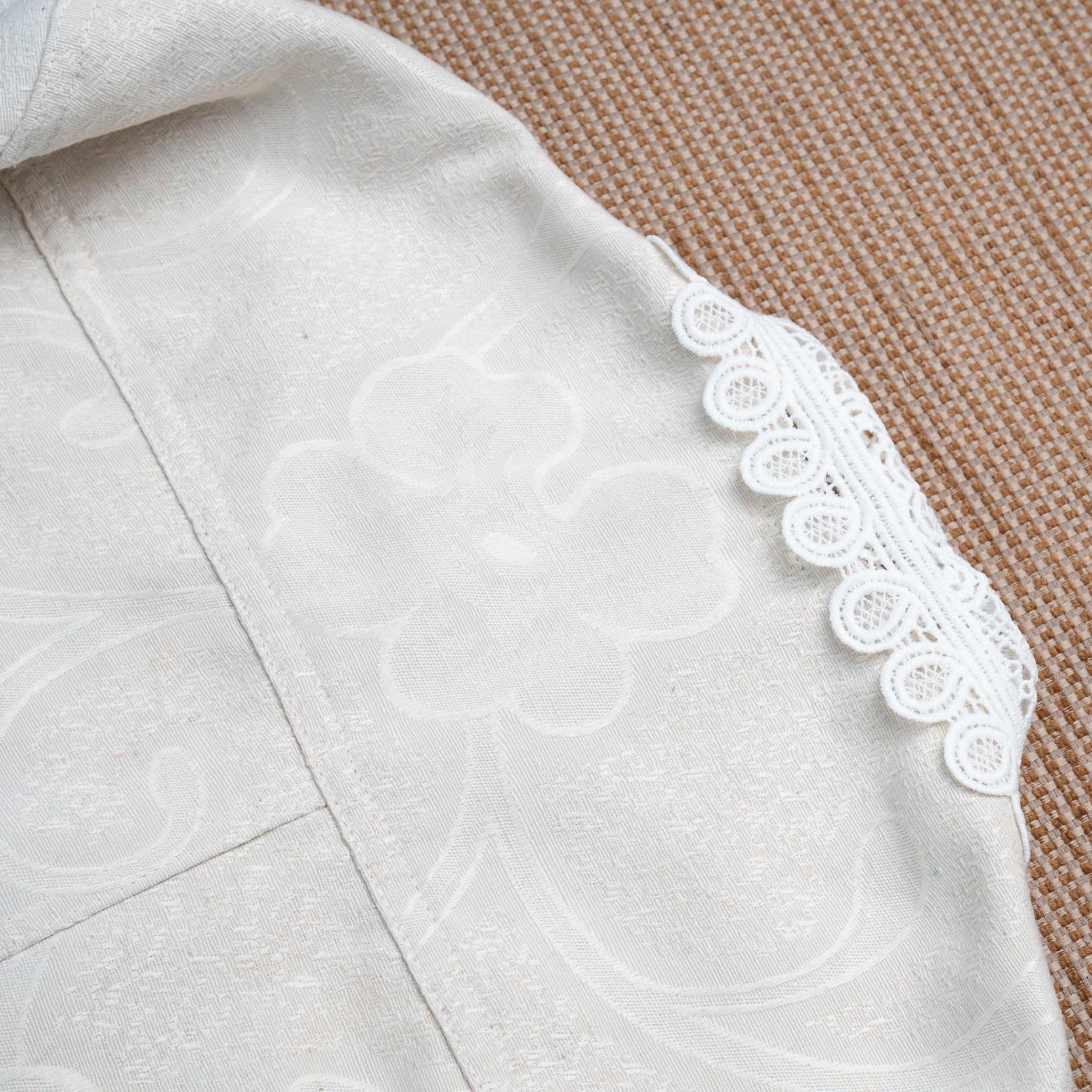 Pompe Jacket Floral Ivory - MATA CLOTHiER