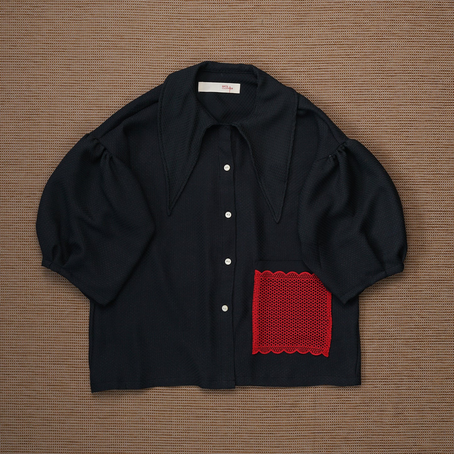 Middy Blouse Polkadate Black - MATA CLOTHiER