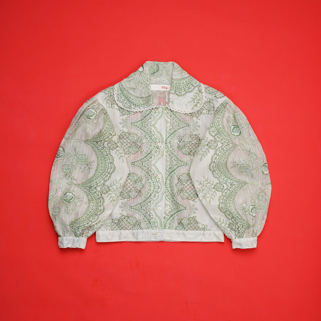 Emiria Jacket Suji Ijo - MATA CLOTHiER