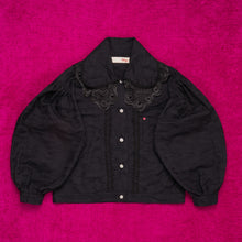 Load image into Gallery viewer, Emiria Jacket Black Purr - MATA CLOTHiER
