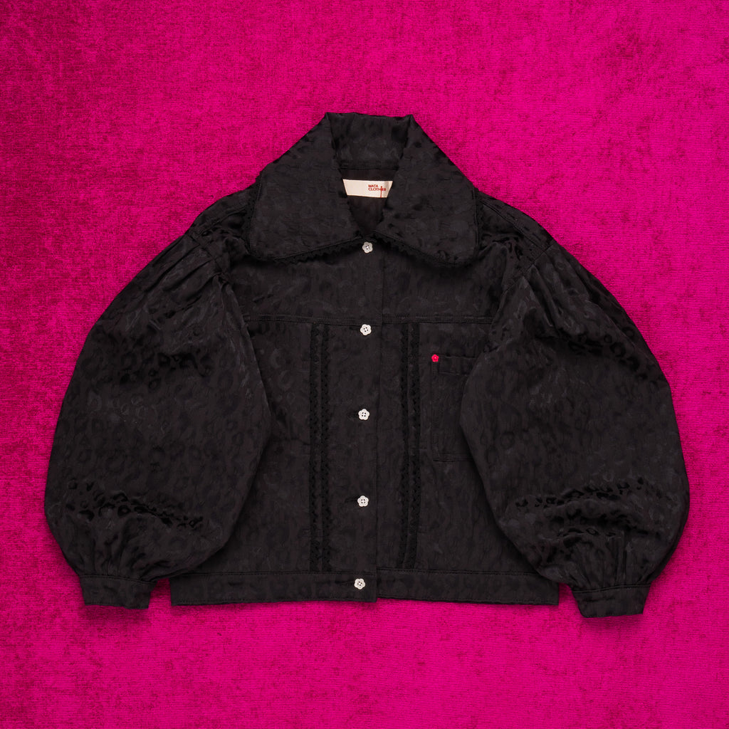 Emiria Jacket Leopard Noir - MATA CLOTHiER