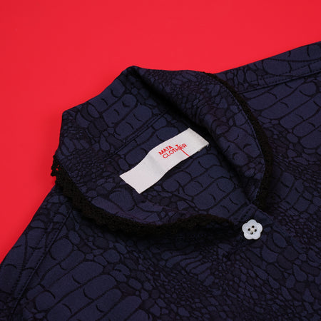 Emiria Jacket Indigo Serpent  ✺ MATA CLOTHiER