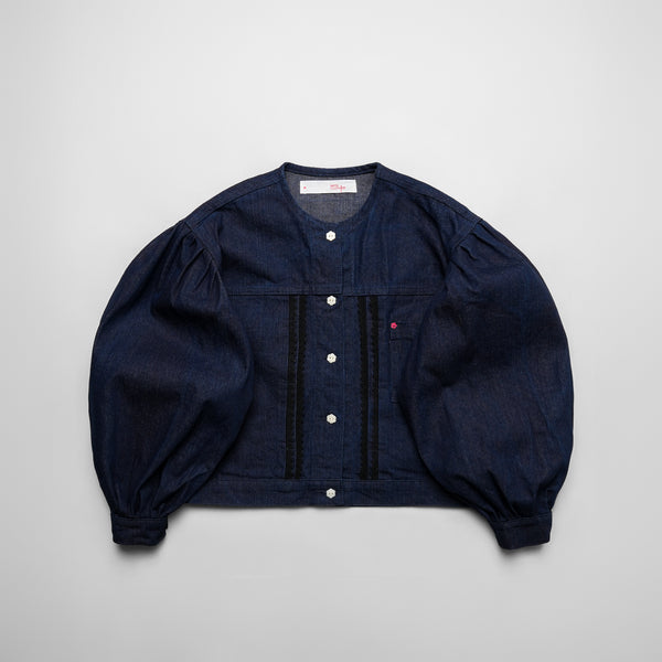 Emiria Jacket Colarless Denime