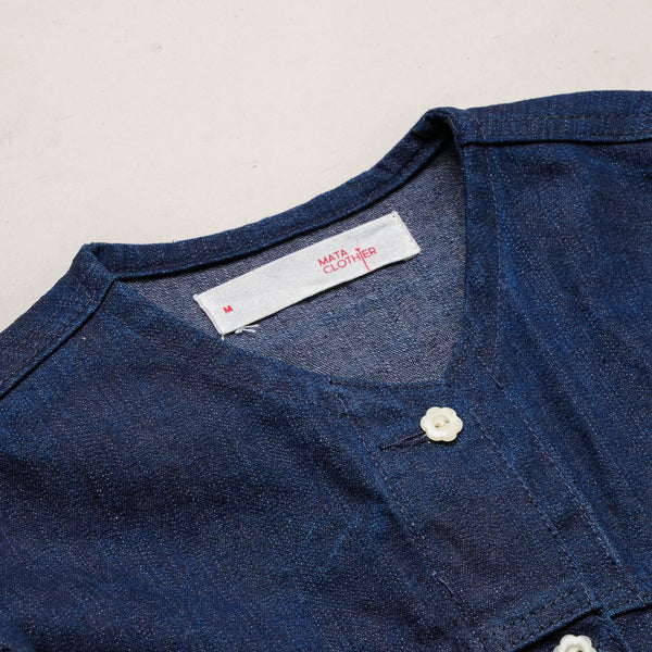 Emiria Jacket Colarless Denime