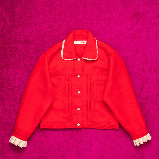 Pompe Jacket Cherry Red  - MATA CLOTHiER