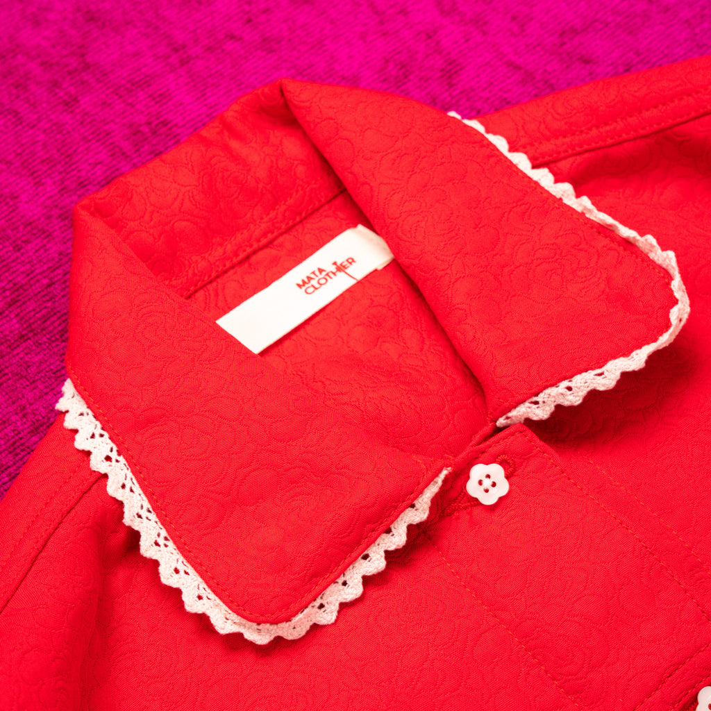 Pompe Jacket Cherry Red  - MATA CLOTHiER