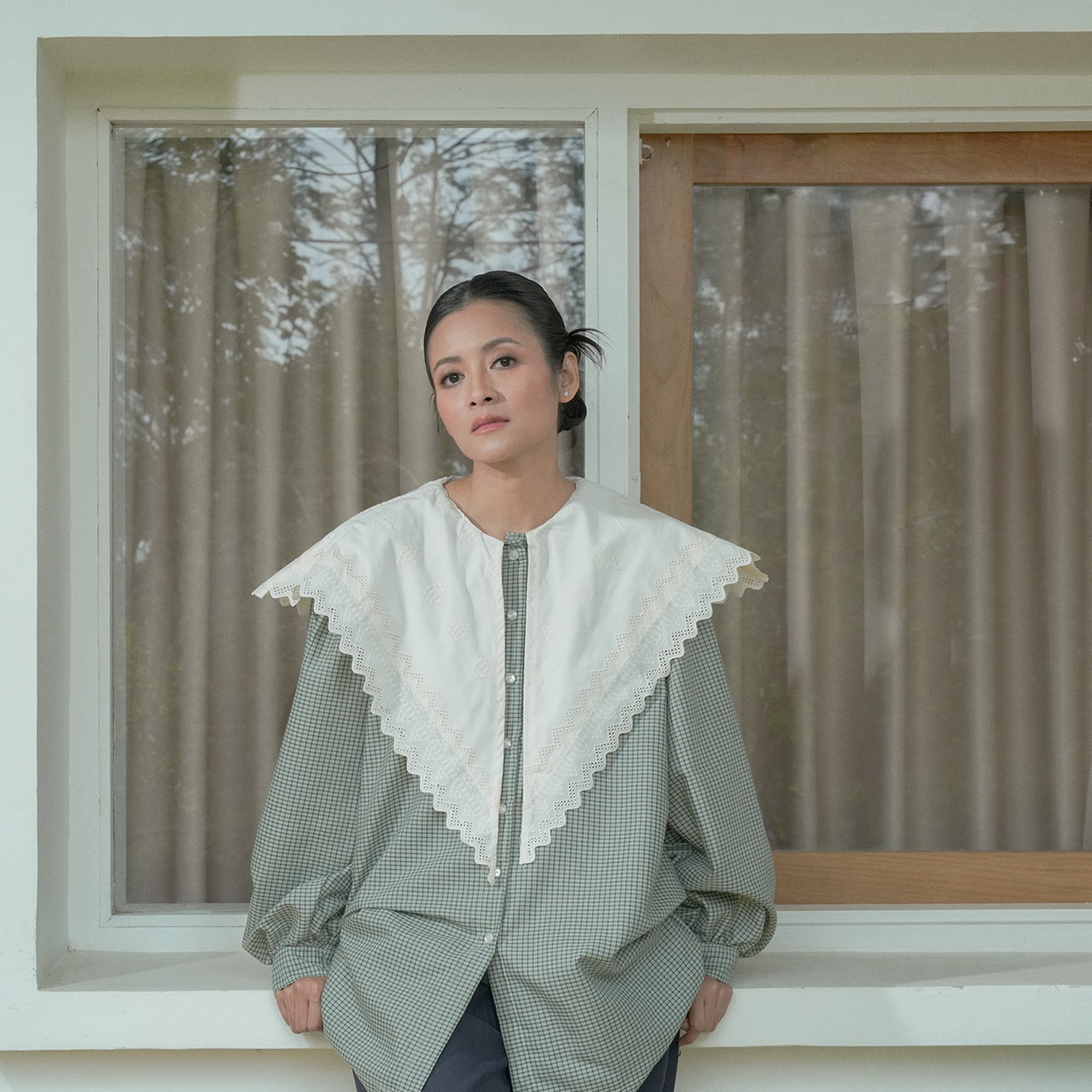 Sang Dewi Blouse Pll-Au Forest Maxi ✺ MATA CLOTHIER
