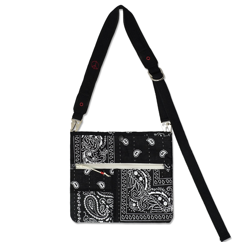 Bandana Patchwork Sacoche Bag Black
