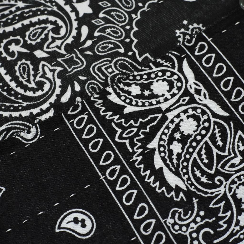 Bandana Patchwork Sacoche Bag Black