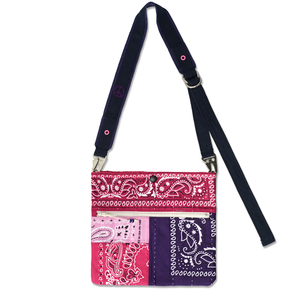 Bandana Patchwork Sacoche Bag Heliotrope