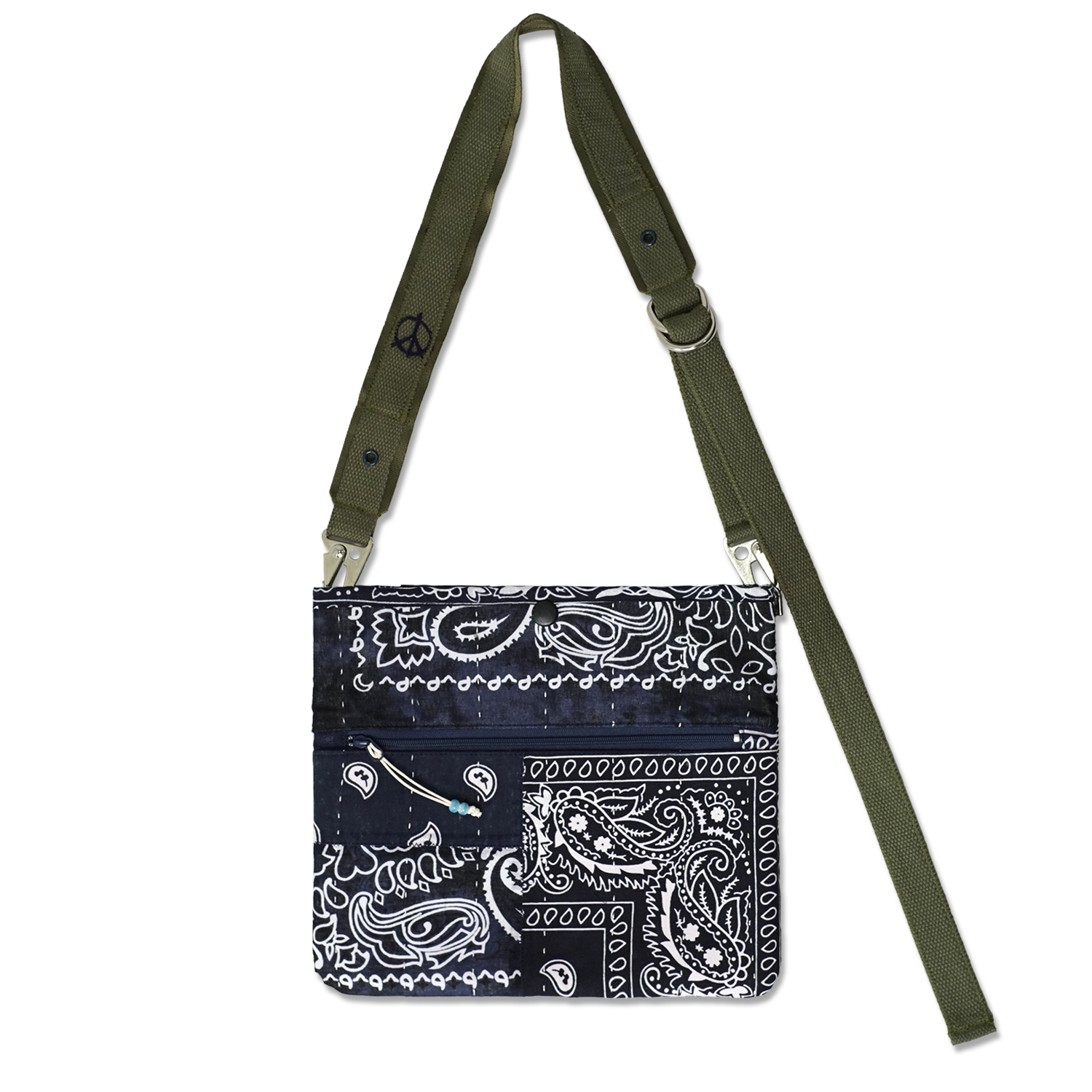 Bandana Patchwork Sacoche Bag Midnight