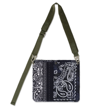 Load image into Gallery viewer, Bandana Patchwork Sacoche Bag Midnight
