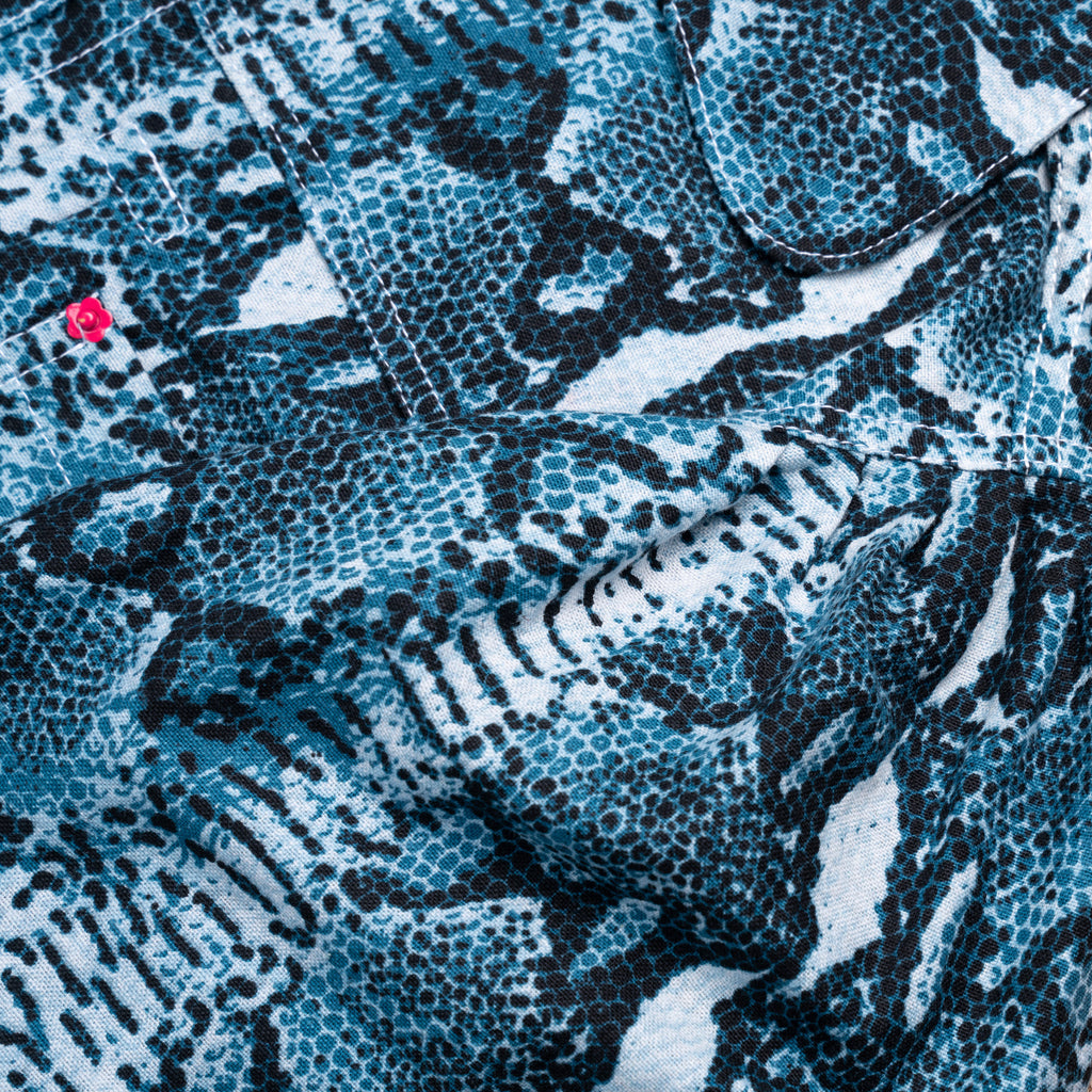 Emiria Jacket Serpent VanillaBlu - MATA CLOTHiER