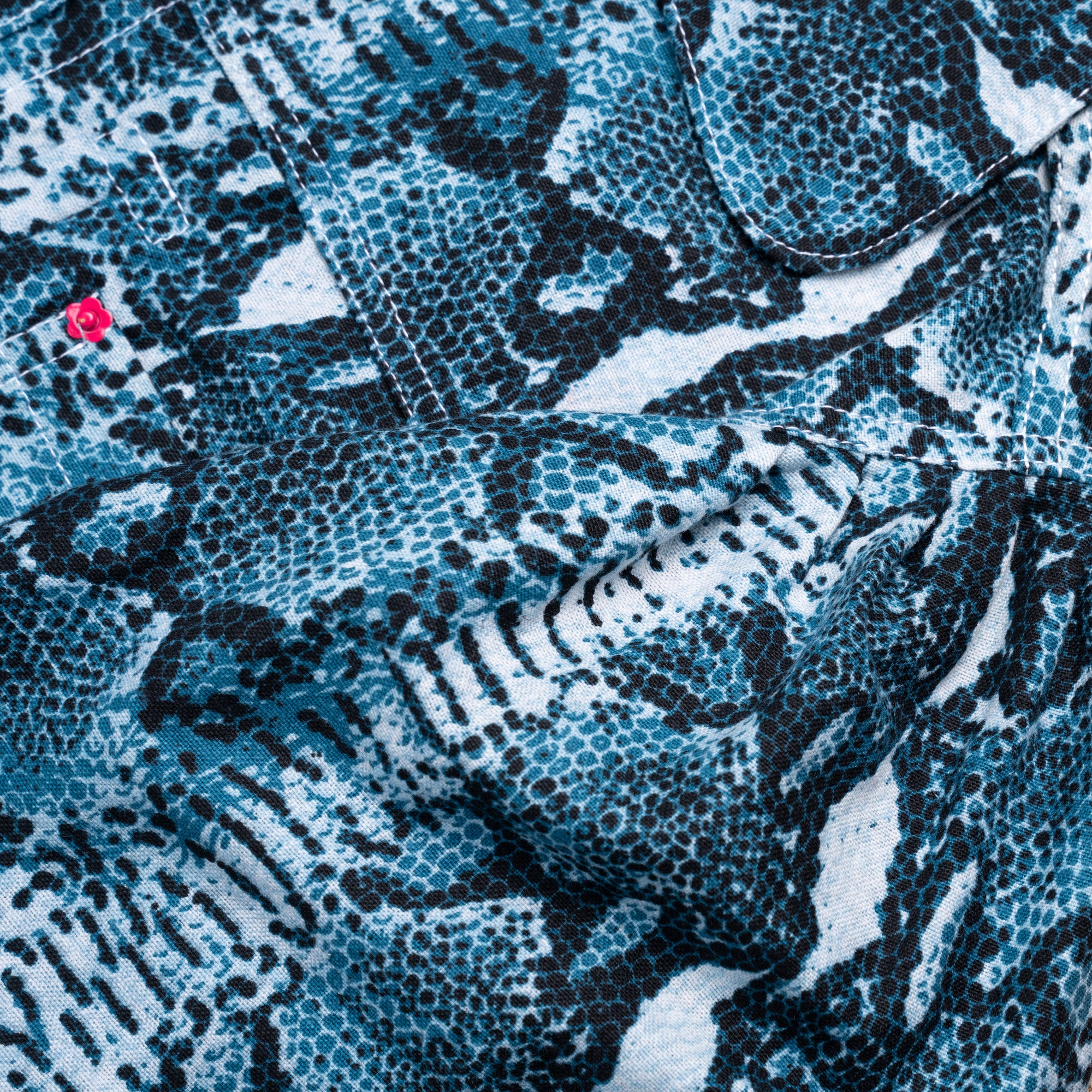 Emiria Jacket Serpent VanillaBlu - MATA CLOTHiER