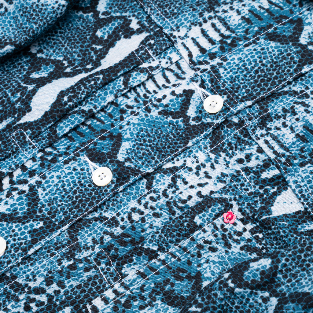 Emiria Jacket Serpent VanillaBlu - MATA CLOTHiER