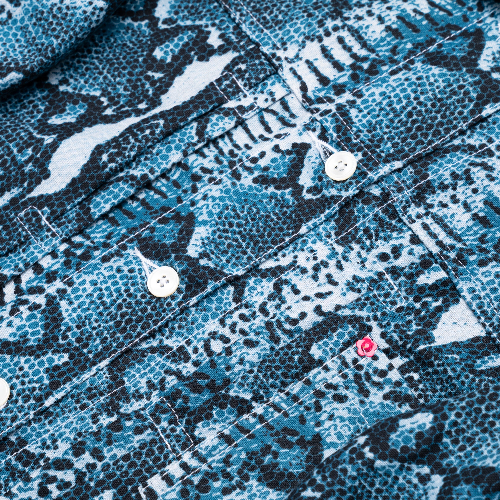 Emiria Jacket Serpent VanillaBlu - MATA CLOTHiER
