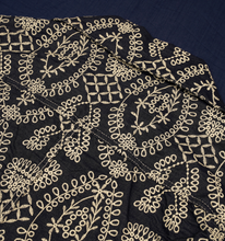 Load image into Gallery viewer, Emiria Jacket Embroidery Indigo - MATA CLOTHiER
