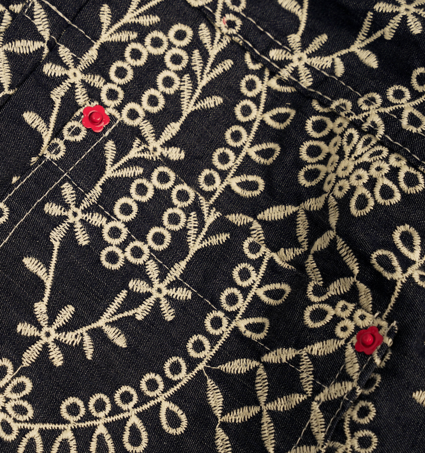 Emiria Jacket Embroidery Indigo - MATA CLOTHiER