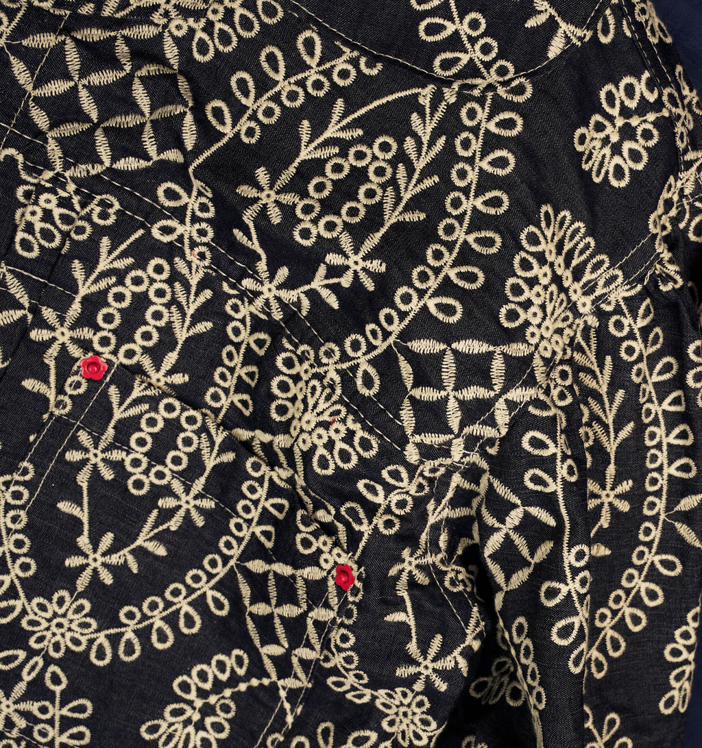 Emiria Jacket Embroidery Indigo - MATA CLOTHiER