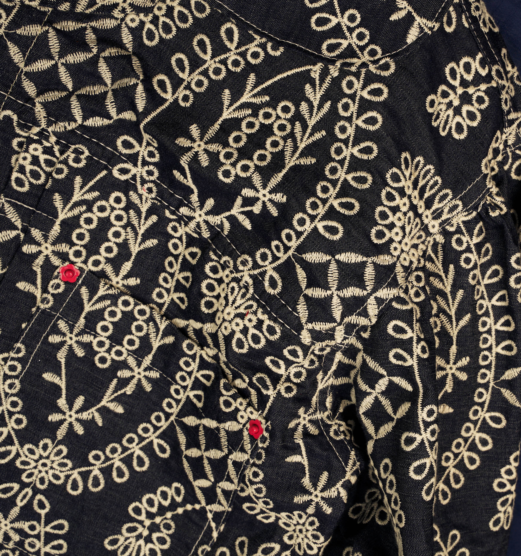 Emiria Jacket Embroidery Indigo - MATA CLOTHiER