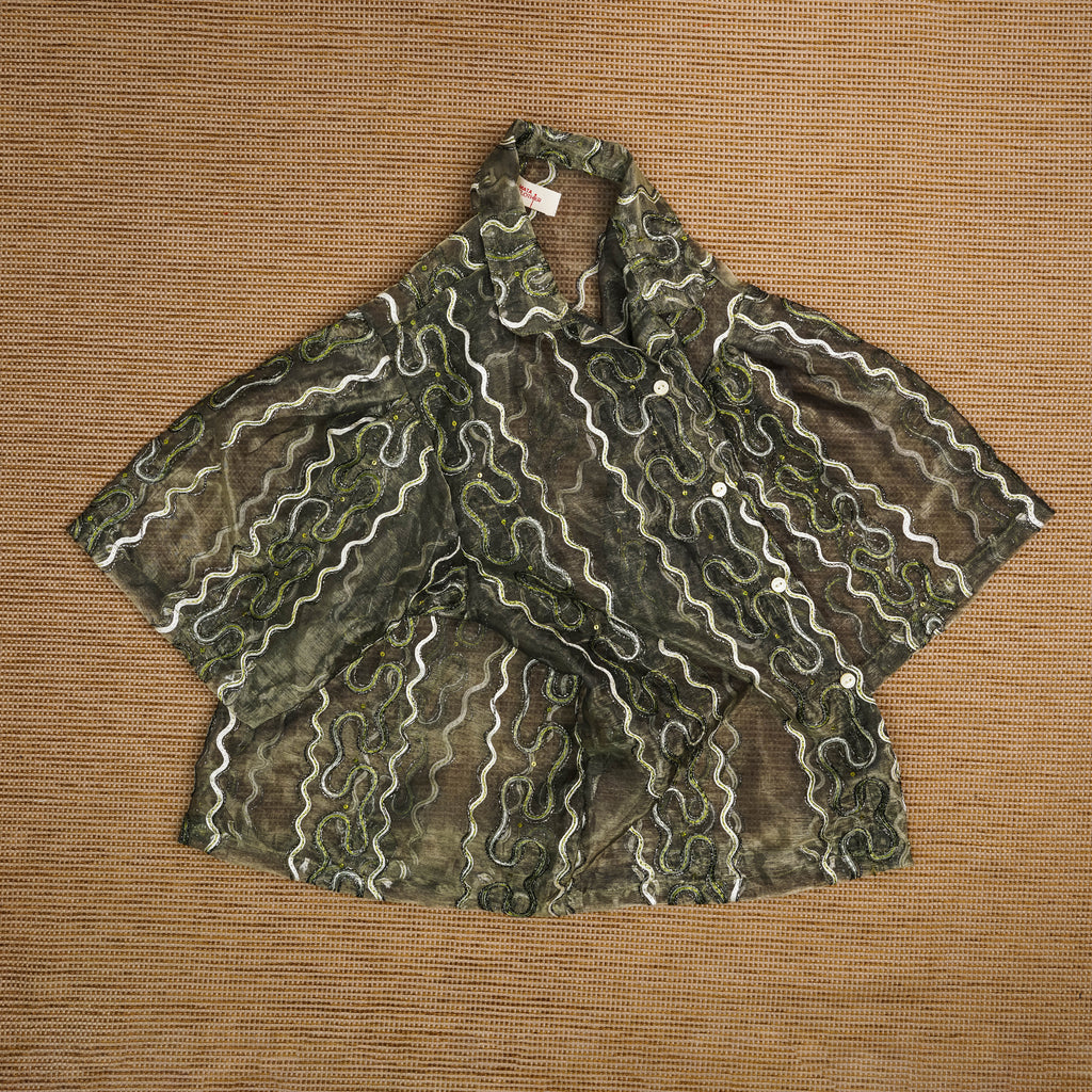 Guaya Blouse Braided Tulle - MATA CLOTHiER