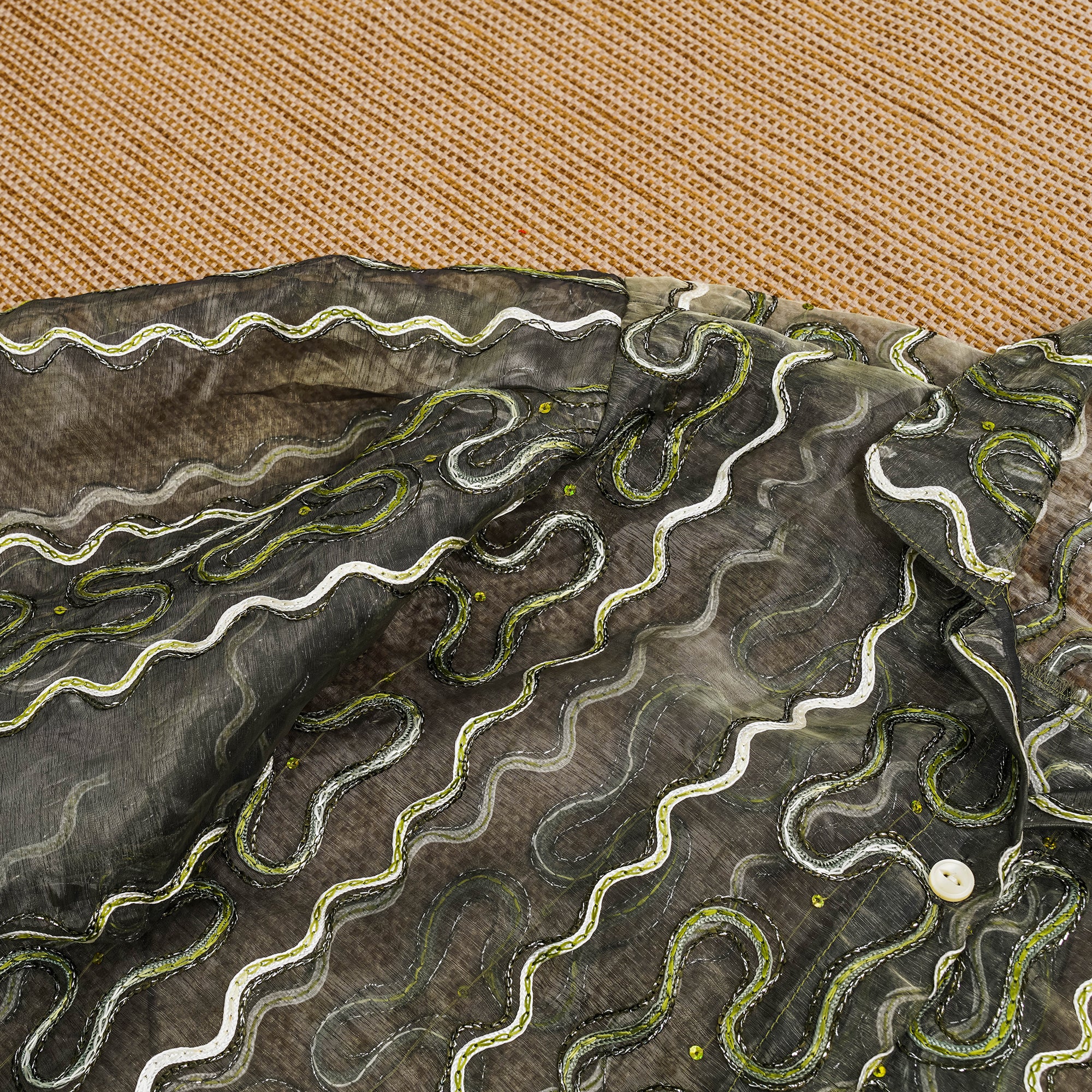 Guaya Blouse Braided Tulle - MATA CLOTHiER