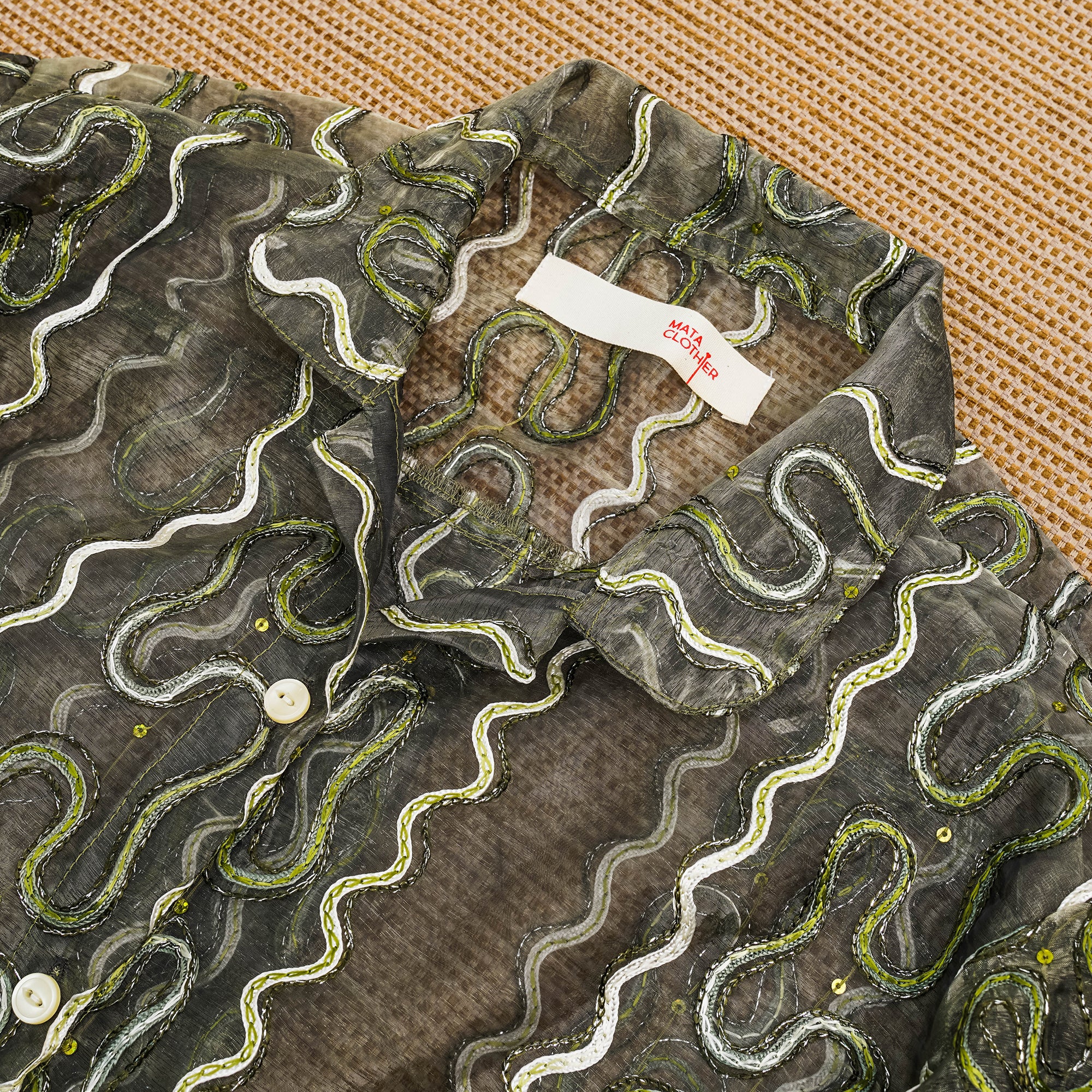 Guaya Blouse Braided Tulle - MATA CLOTHiER