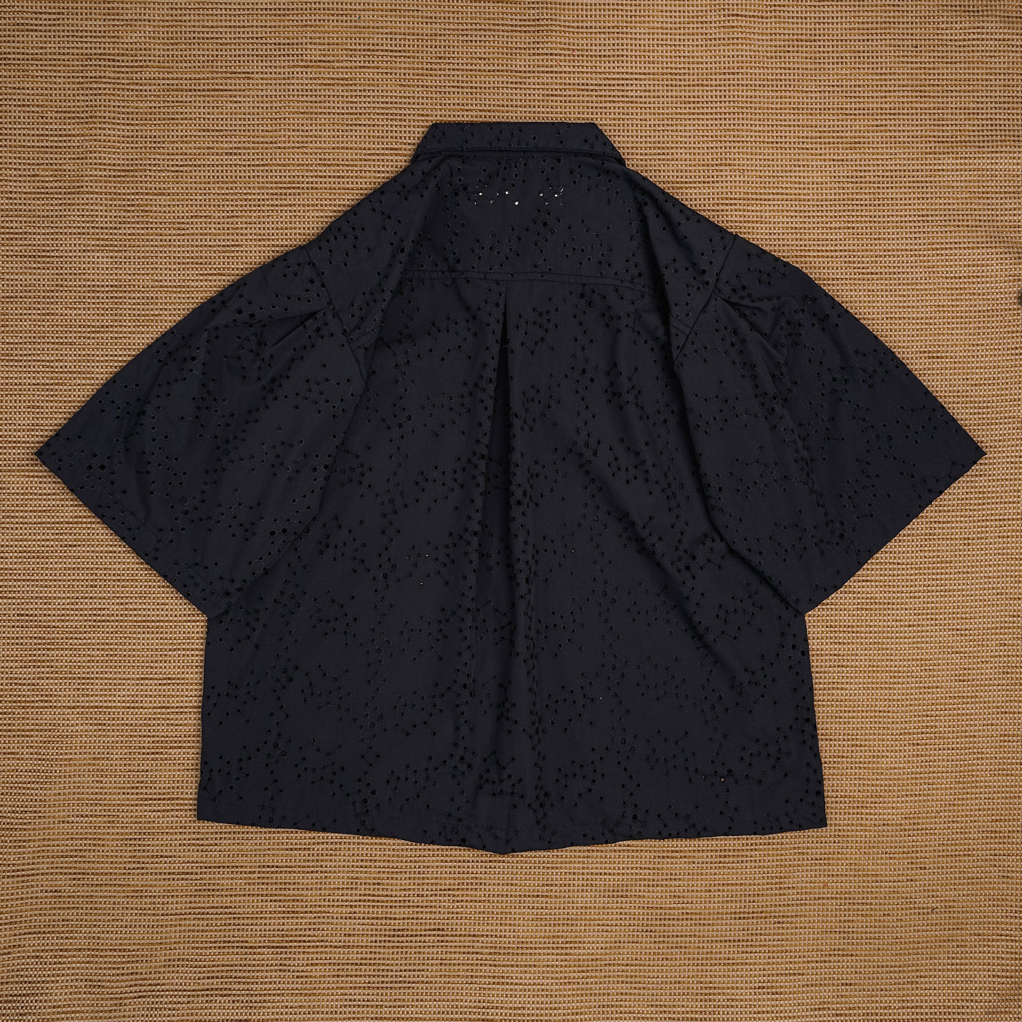 Guaya Blouse Crux Embroidery Black - MATA CLOTHiER