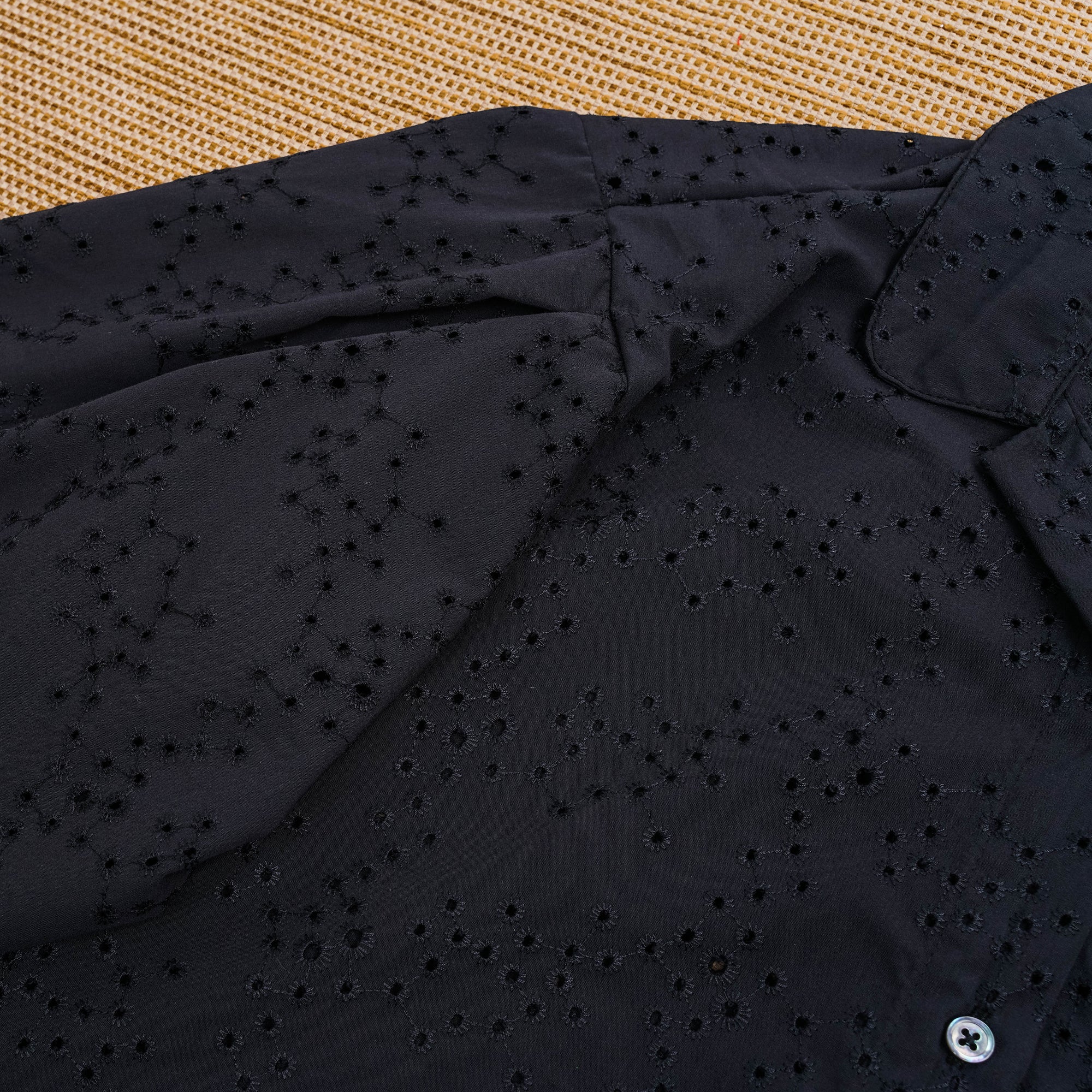 Guaya Blouse Crux Embroidery Black - MATA CLOTHiER