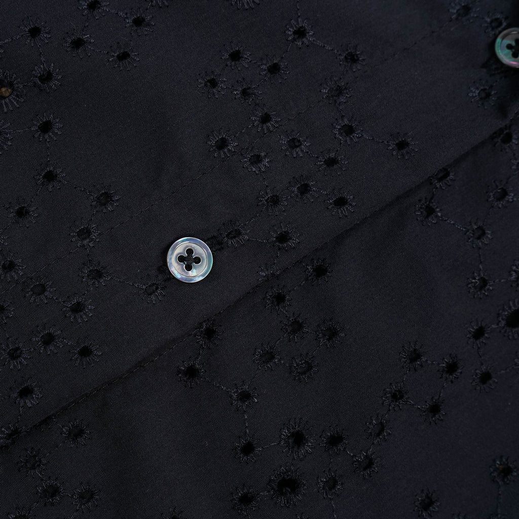 Guaya Blouse Crux Embroidery Black - MATA CLOTHiER