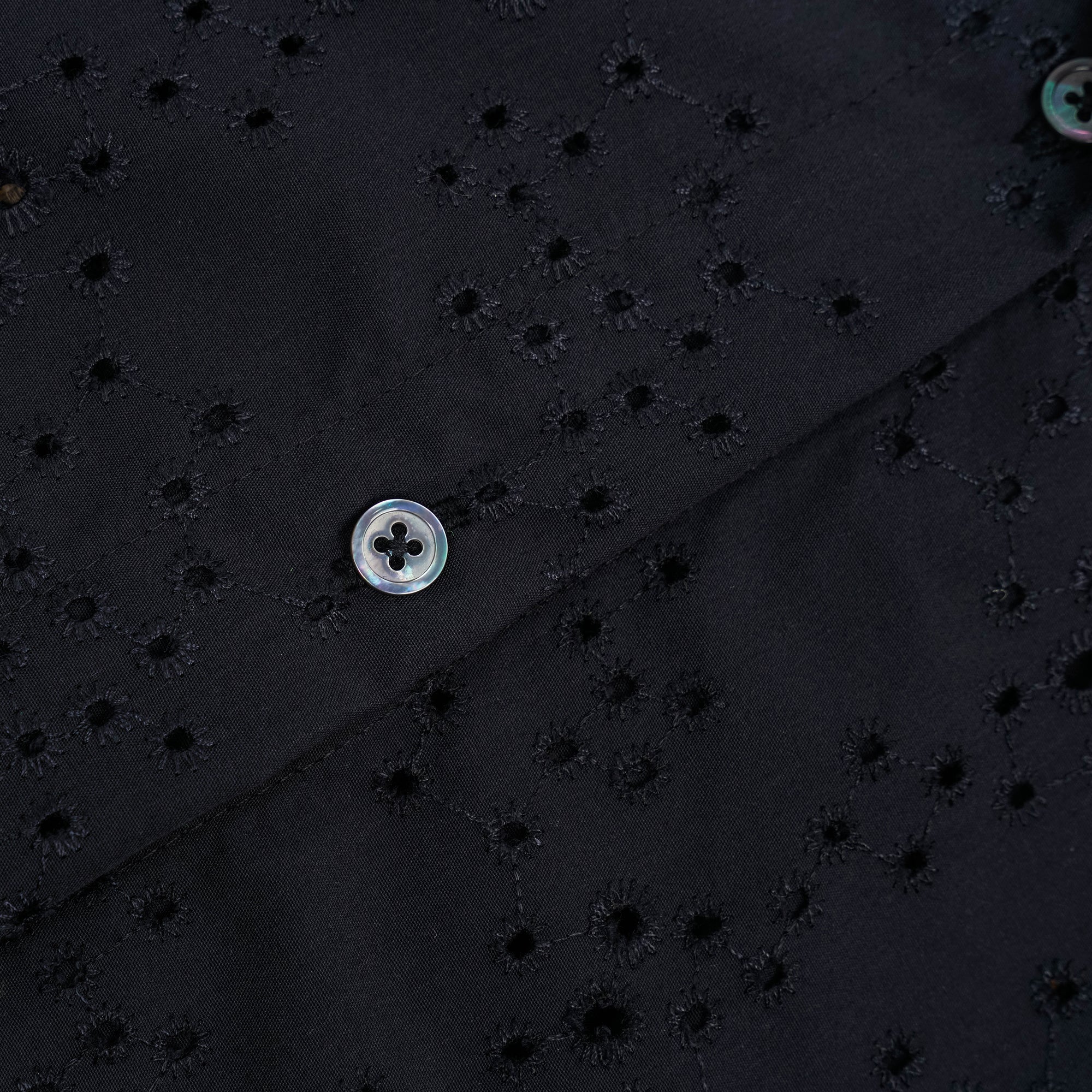 Guaya Blouse Crux Embroidery Black - MATA CLOTHiER