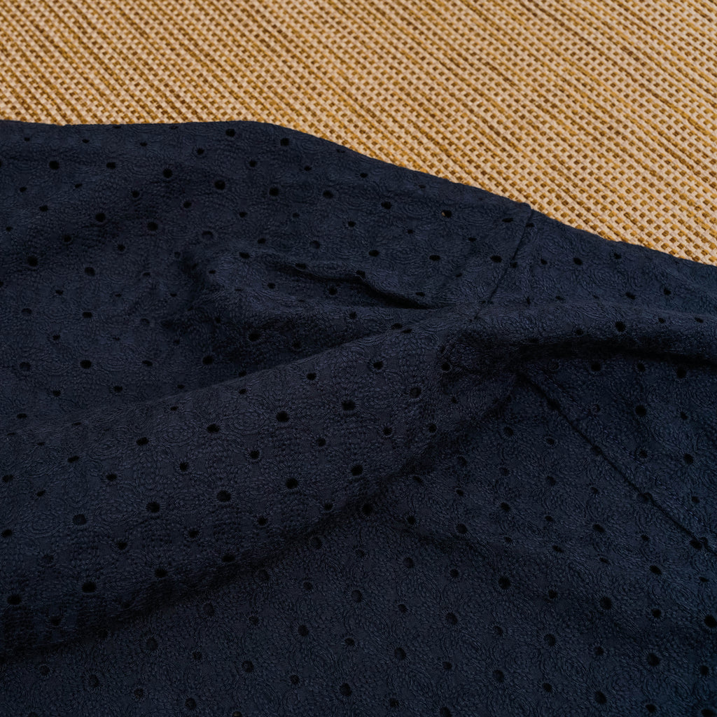 Guaya Blouse Floral Embroidery Midnight - MATA CLOTHiER