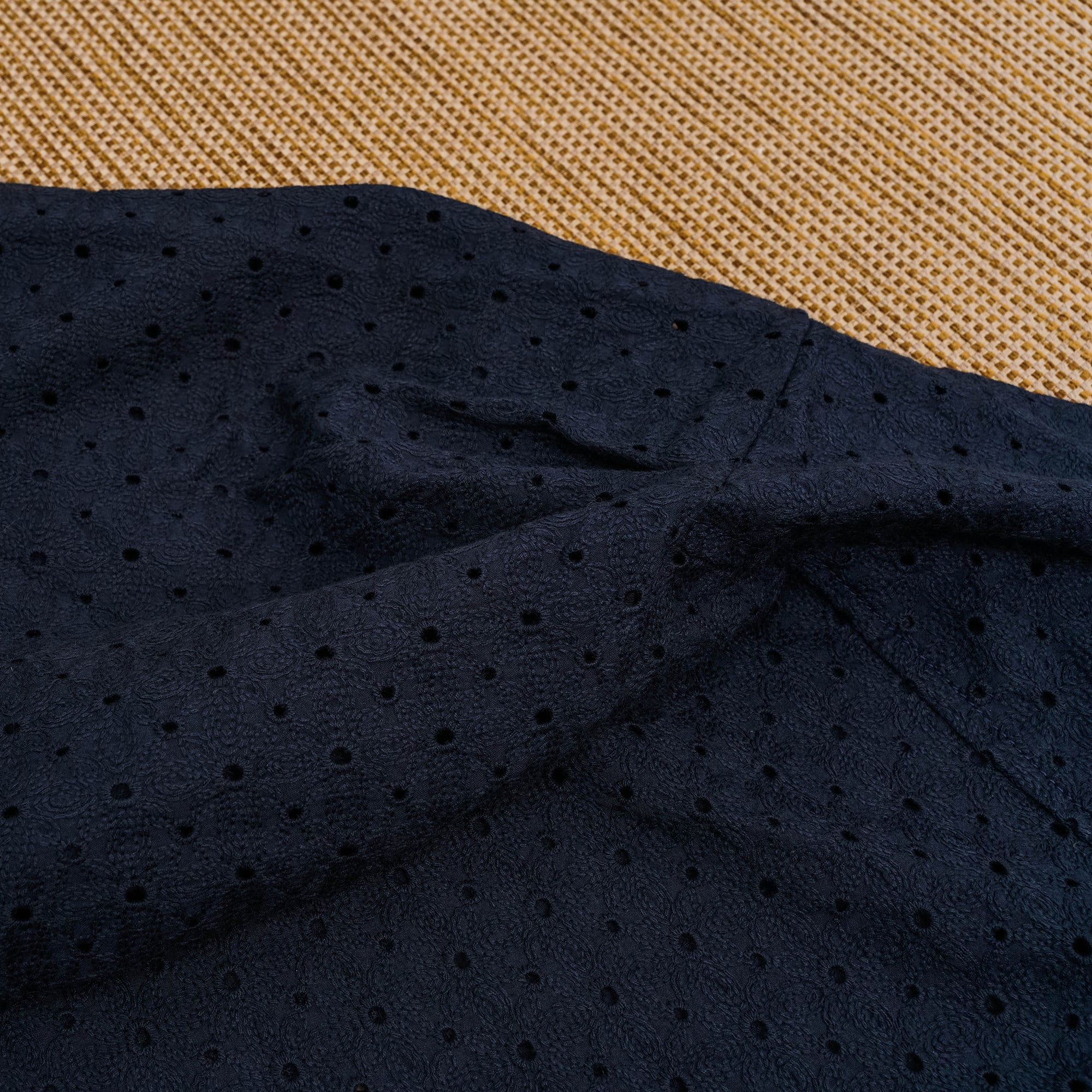 Guaya Blouse Floral Embroidery Midnight - MATA CLOTHiER
