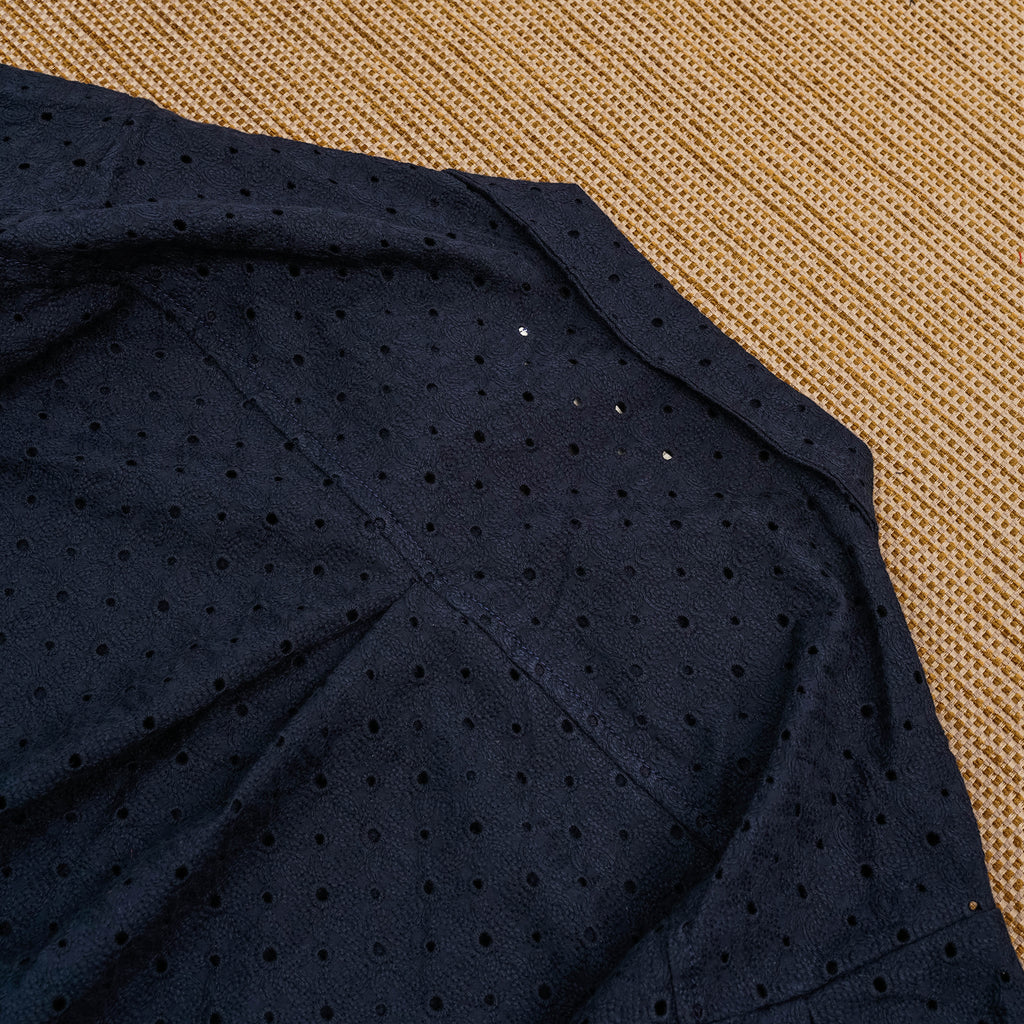 Guaya Blouse Floral Embroidery Midnight - MATA CLOTHiER