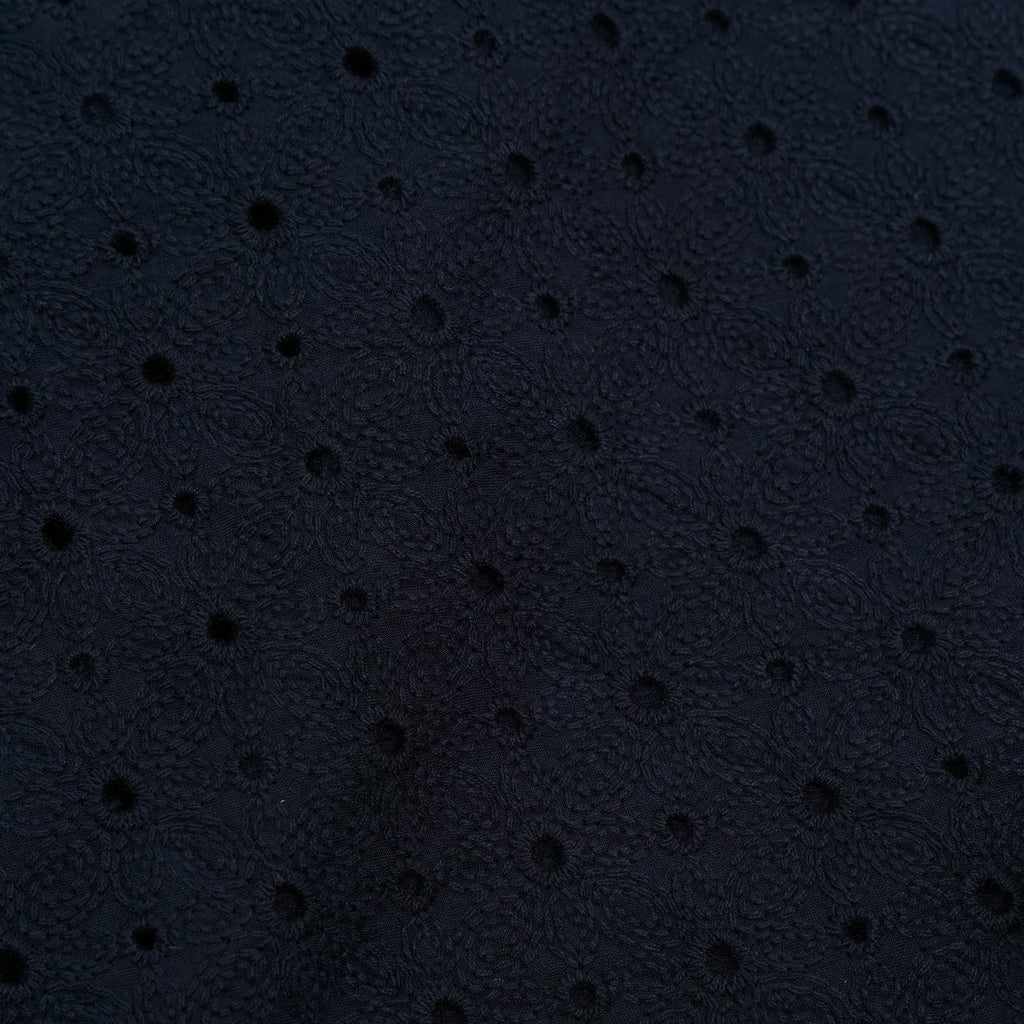 Guaya Blouse Floral Embroidery Midnight - MATA CLOTHiER
