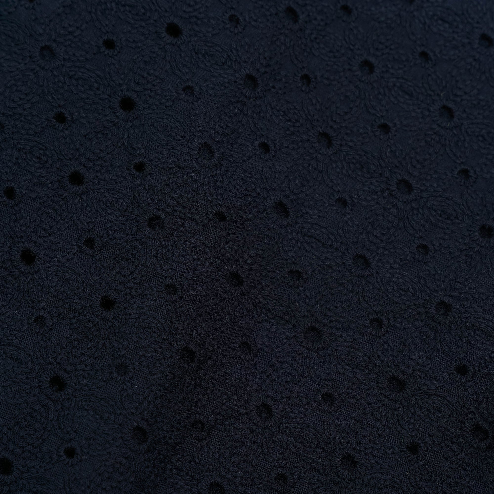 Guaya Blouse Floral Embroidery Midnight - MATA CLOTHiER