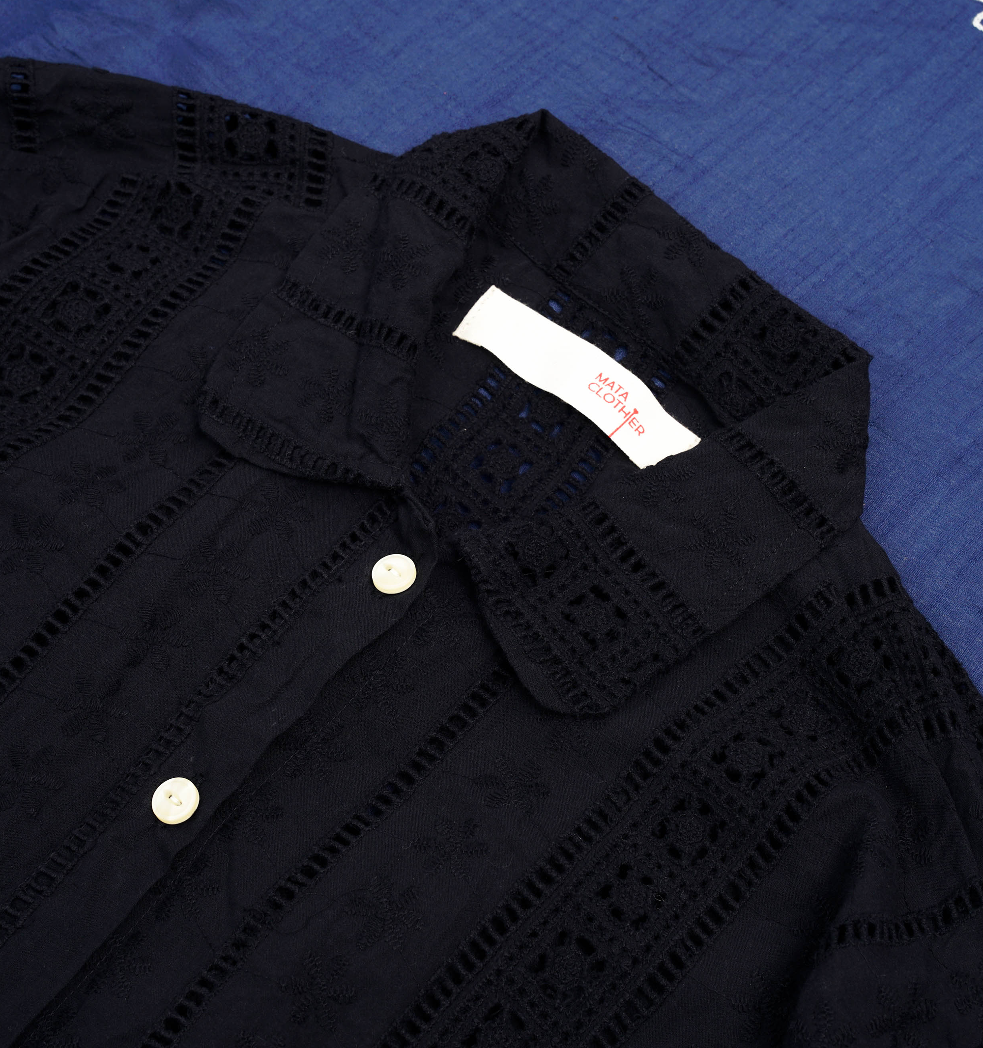 Guaya Blouse Lace Black - MATA CLOTHiER