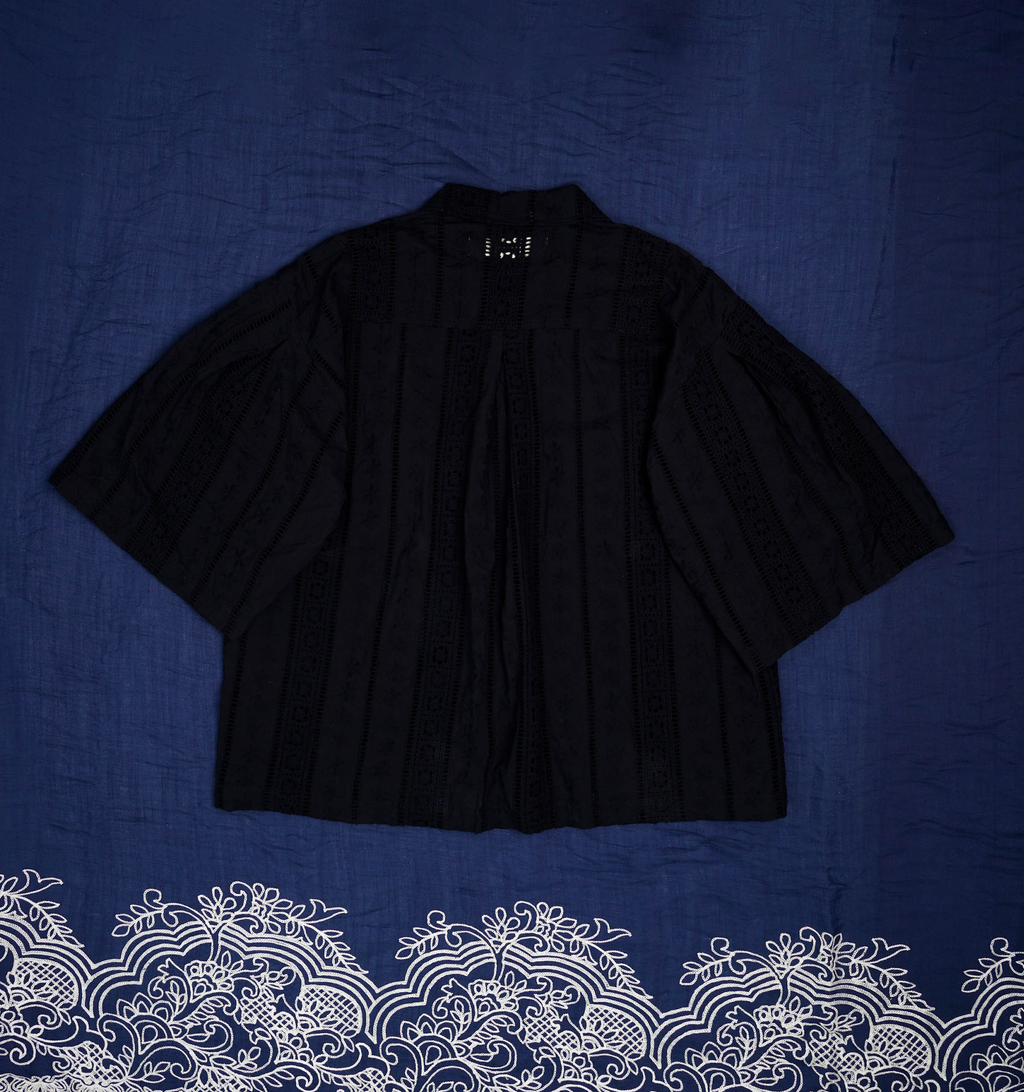Guaya Blouse Lace Black - MATA CLOTHiER